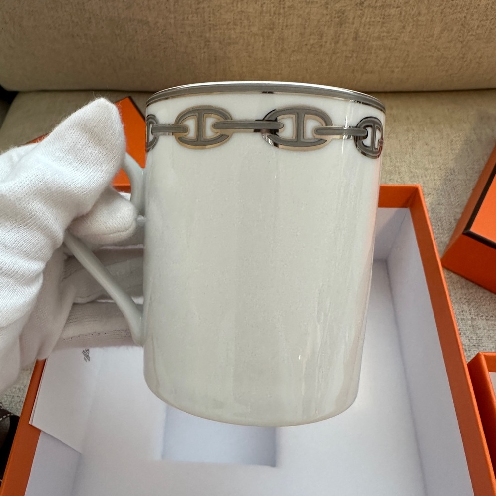 Hermes Chaine d'Ancre Platinum Mugs